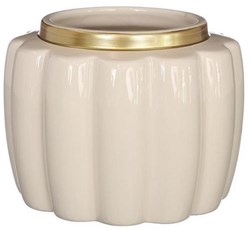 Bloempot Pouff crème Ø12,6xH9,7cm