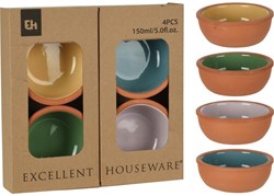 Tapasschaal terracotta 4-delig