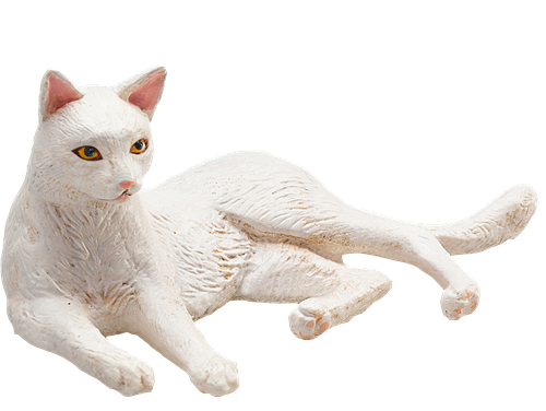 Mojo Pets Spielzeug Katze liegend weiß - 387368