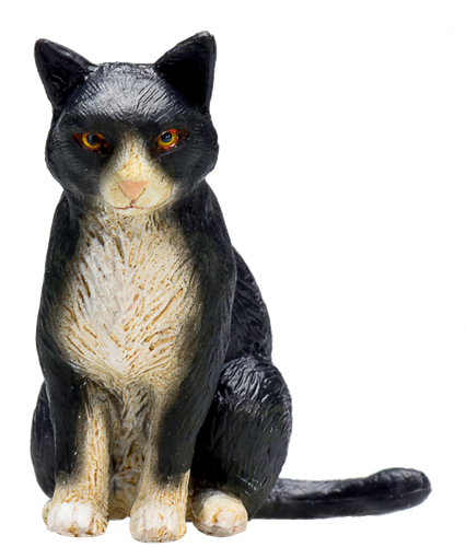 Mojo Pets Spielzeug Katze sitzend Schwarz Weiß - 387371