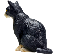 Mojo Pets Spielzeug Katze sitzend Schwarz Weiß - 387371-2