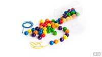Bajo Holzperlen Spielzeug Set - 60 Stück in Verpackung