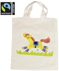 Goki Baumwolltasche - kleine blanko Basteltasche für Kinder