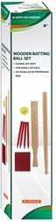 Alert Schlagball Set Holz - Outdoor-Spielzeug mit Aufbewahrungsnetz für Kinder