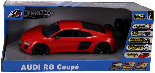 Radiografisch bestuurbare auto audi 1:14 2.4g r8 coupé rood