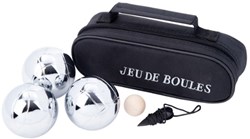 Twisk Boule Set 3 Metallkugeln in schwarzer Tragetasche