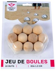 Longfield Games Boules Buts Holz 10 Stück