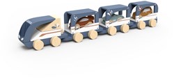 Speedy Monkey Holz Zug Fahrzeugträger FSC Holz buntes Spielzeug