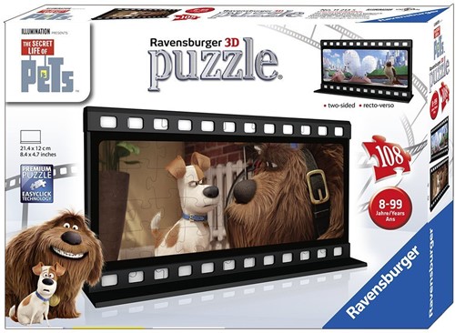 Ravensburger 3D Puzzle - The Secret Life of Pets - 108 Teile