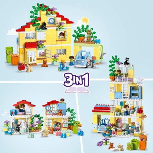 LEGO Duplo Familienhaus 3in1 Bauset Puppenhaus für Kinder-3