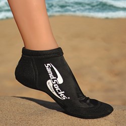 Megaform Sand Socken Sport schwarz Größe L - Strandsocken Unisex