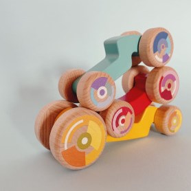 Bajo Holzspielzeugauto 3ple car bunt pädagogisch