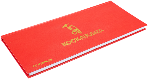Kookaburra Cricket Scorebuch - 60 Innings - Hardcover Mehrfarbig