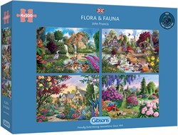 Gibsons Puzzle Flora & Fauna - 4 x 500 Teile