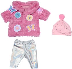 BABY born Puppenkleidung Teddyjacke rosa 43cm - weiche Jacke für Puppe