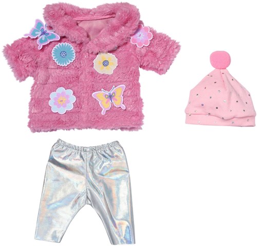 BABY born Puppenkleidung Teddyjacke rosa 43cm - weiche Jacke für Puppe