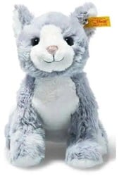 Steiff pluche Cassie cat, light blue - 26 cm