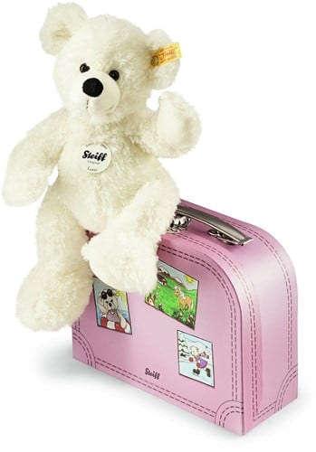 Steiff Kuscheltier Teddybär Lotte im Koffer - weiß - 28 cm Plüschspielzeug