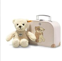 Steiff pluche Mila Teddy bear in suitcase, beige - 21 cm