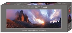 Heye 29770 3 Peaks, 1000 Teile Panoramaformat Puzzle, Silver