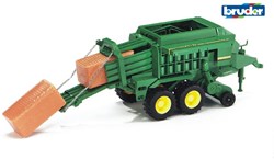 Bruder Spielzeug John Deere Großballenpresse - Bauernhof Anhänger