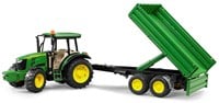 Bruder John Deere 5115M Traktor mit Anhänger Spielzeug 1:16