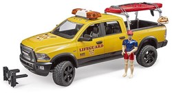 Bruder RAM 2500 Power Wagon Strandwacht Spielzeugauto Lifeguard Set