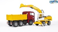 BRUDER MAN TGA Construction truck with Liebherr Excavator Spielzeugfahrzeug