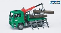 Bruder MAN Holztransporter LKW mit Kran und Baumstämmen Spielzeug