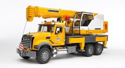 Bruder Kranwagen Mack Granite Liebherr - Spielzeug Baufahrzeug gelb