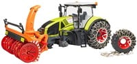 BRUDER Claas Axion 950 mit Schneeketten und Schneefräse-2