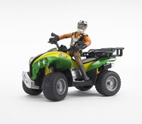 Bruder Quad Spielzeugfahrzeug mit Fahrer - grün - Kinder