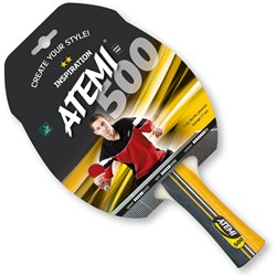 Atemi Tischtennisschläger 500 konkav 2 Sterne ITTF - Trainingsschläger Multicolor