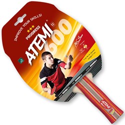 Atemi Tischtennisschläger 600 ITTF Anatomic Training 3 Sterne Gummi