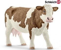 Schleich 13801 FARM WORLD Spielfigur - Fleckvieh Kuh, Spielzeug ab 3 Jahren