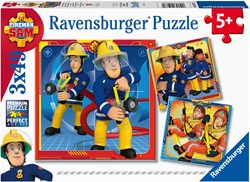 Ravensburger Puzzle Feuerwehrmann Sam - Kinderpuzzle 3x49 Teile