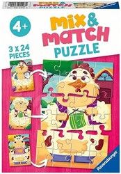 Ravensburger Bauernhof Tiere Puzzle - Mix and Match - 24 Teile