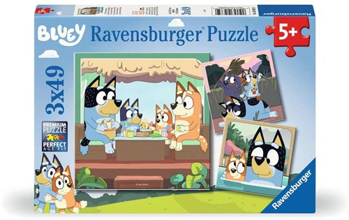 Ravensburger Bluey Puzzle - 3x49 Teile - Cartoon Kinderpuzzle