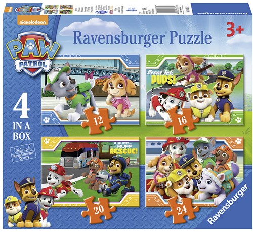 Ravensburger Paw Patrol Puzzle 4-in-1 Kinderpuzzle - 12+16+20+24 Teile