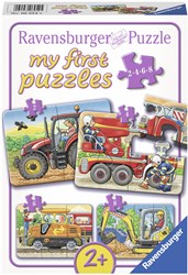 Ravensburger Bei der Arbeit Kinderpuzzle - 4in1 Karton-Puzzleset