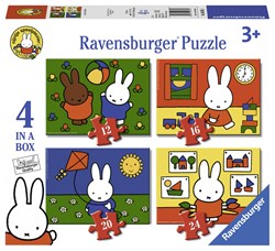 Ravensburger Puzzle Miffy 4-in-1 Kinderpuzzle Karton 12+16+20+24 Teile