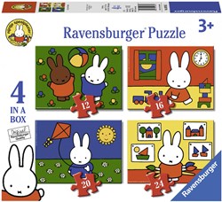 Ravensburger Puzzle Miffy 4-in-1 Kinderpuzzle Karton 12+16+20+24 Teile