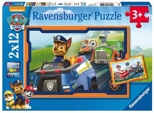 Ravensburger PAW Patrol Puzzle - Kinderpuzzle 2x12 Teile Karton