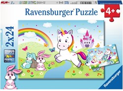 Ravensburger Puzzle Einhorn Fantasie 2x24 Teile Kinderpuzzle