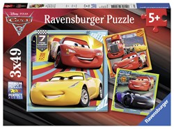 Ravensburger Cars 3 Puzzle - Disney Kinderpuzzle 3x49 Teile, Puzzlespaß
