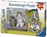 Ravensburger Katzen Puzzle - 3x49 Teile - Kinderpuzzle Tiere