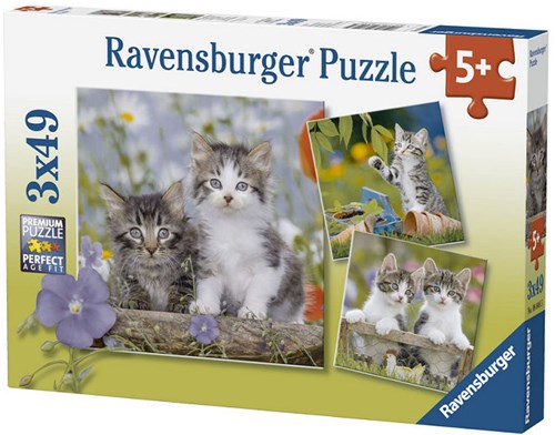 Ravensburger Katzen Puzzle - 3x49 Teile - Kinderpuzzle Tiere