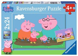Ravensburger Peppa Pig Kinderpuzzle - 2 x 24 Teile Karton