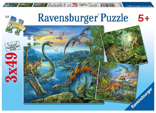 Ravensburger Dinosaurier Puzzle - 3x49 Teile - Kinderpuzzle