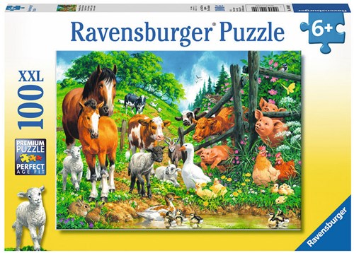 Ravensburger Puzzle Tiere XXL - Versammlung der Tiere 100 Teile